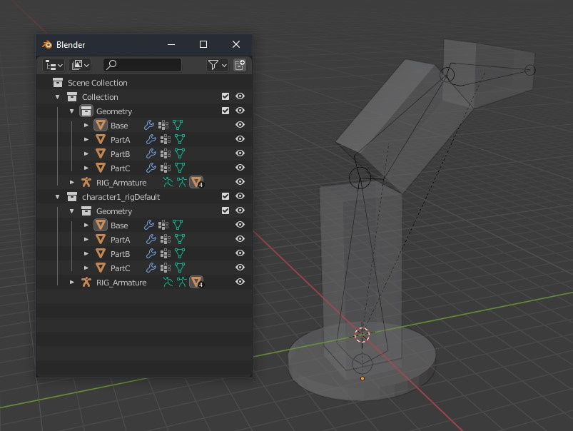 Blender - Rig Hierarchy Example