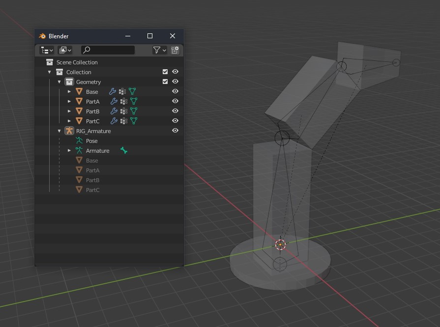 Blender - Rig Hierarchy Example