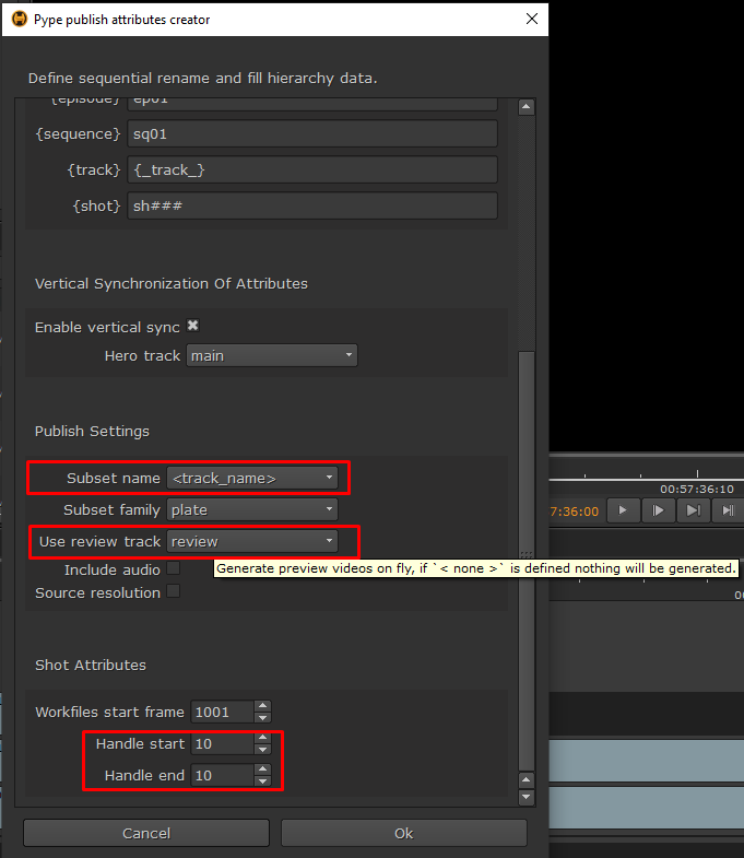 Create menu