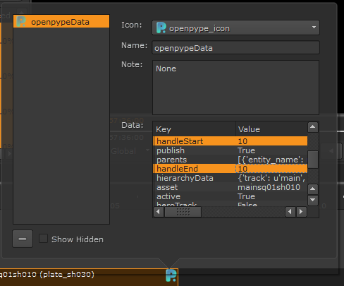 Create menu