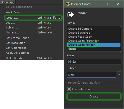 OpenPype Create