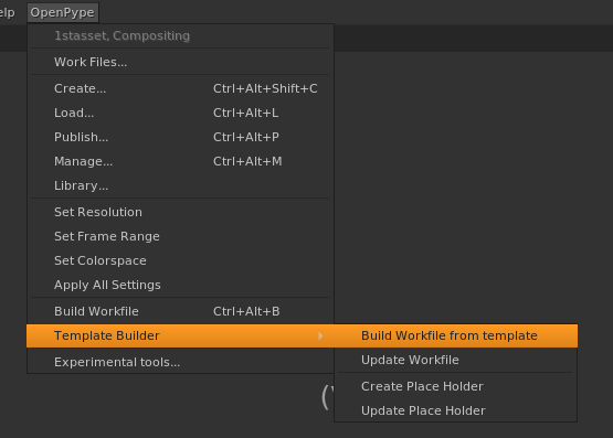 Create menu