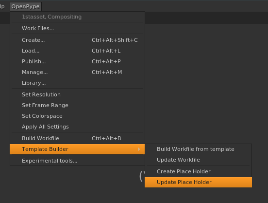 Create menu