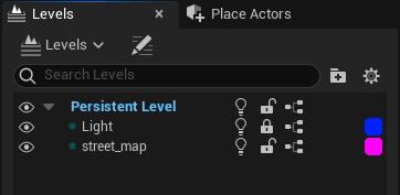 Unreal Level List